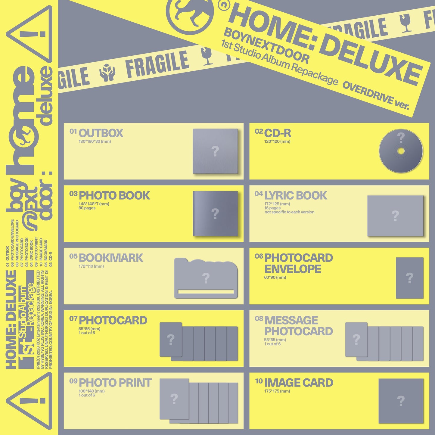 BOYNEXTDOOR "1st Studio Album Repackage ‘HOME: DELUXE’" OVERDRIVE Ver.) CD