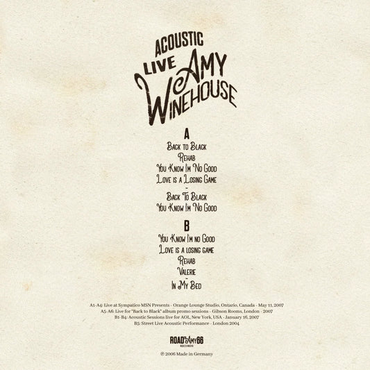 Amy Winehouse "Acoustic Live" LP