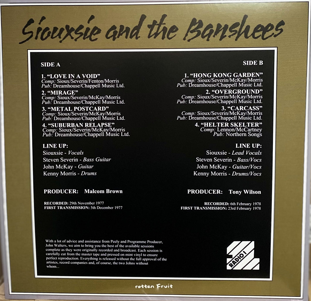 美盤：帯付日本盤LP Siouxsie and the Banshees Siouxsie And The Banshees 