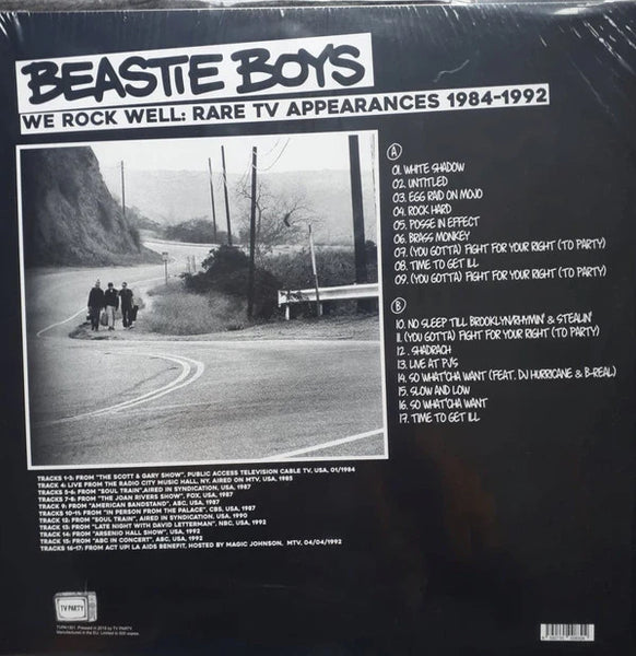 Beastie Boys "We Rock Well - Rare TV Performances 84-92" LP