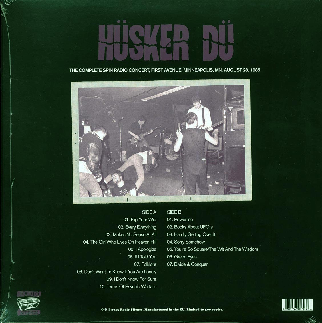 Husker Du "Spin Radio Concert, Minneapolis, MN, August 28, 1985" LP