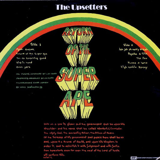 Lee Perry and the Upsetters "Return of the Super Ape" LP
