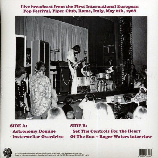 Pink Floyd "Broadcast In Rome, Italy, May 6th, 1968" LP