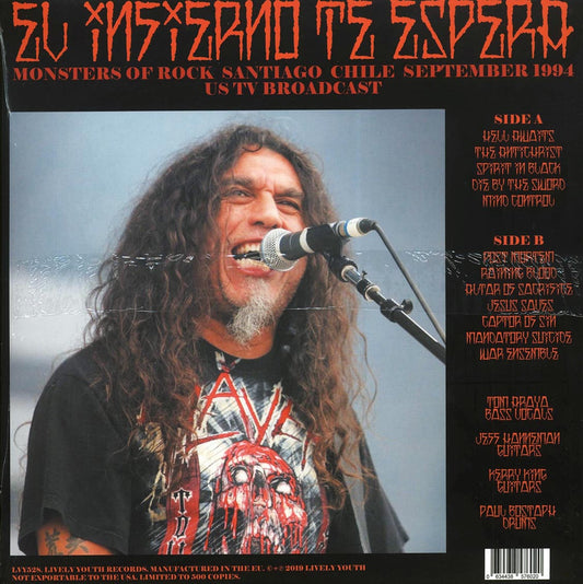 Slayer "El Infierno Te Espara: Monsters Of Rock! Santiago Chile September, 1994" LP