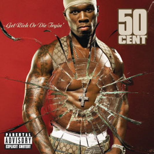 50 Cent “Get Rich or Die Tryin” CD cover art