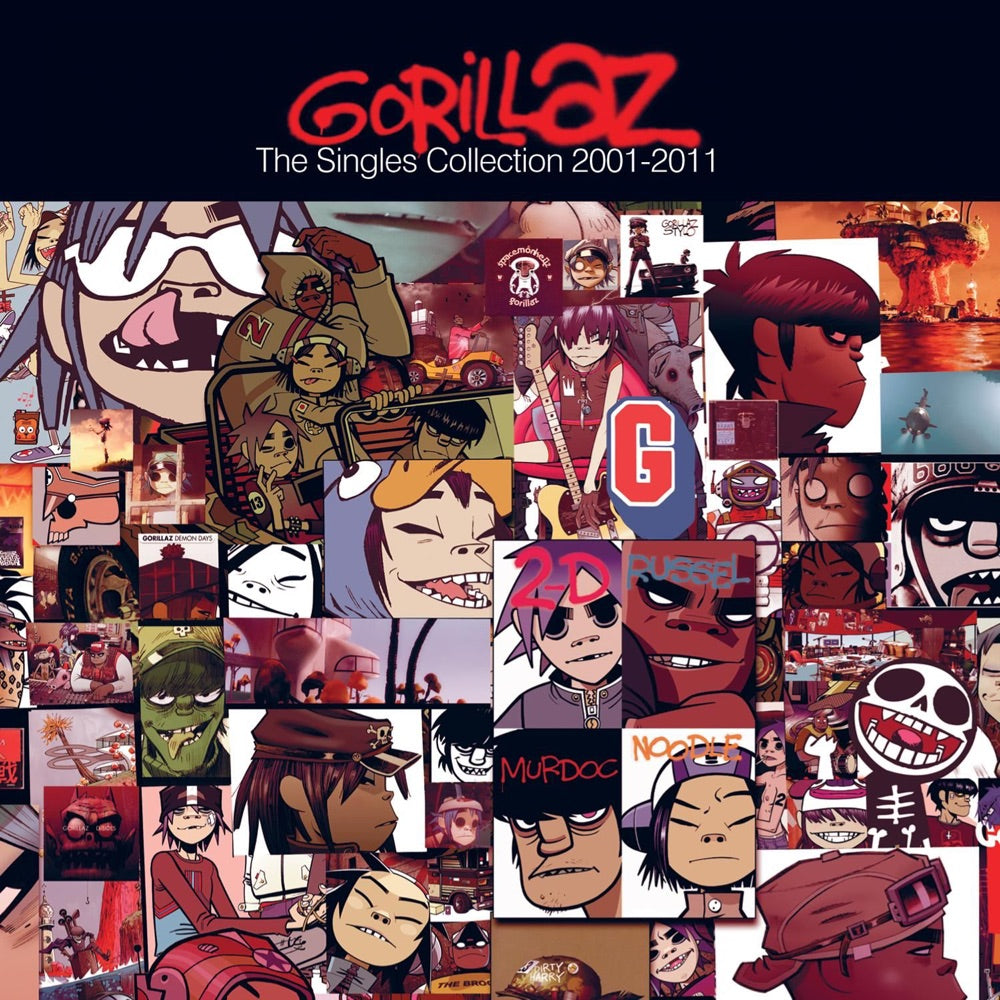 Gorillaz The Singles Collection 2001–2011 CD cover art