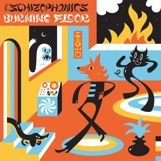 The Schizophonics “Burning Floor” LP cover