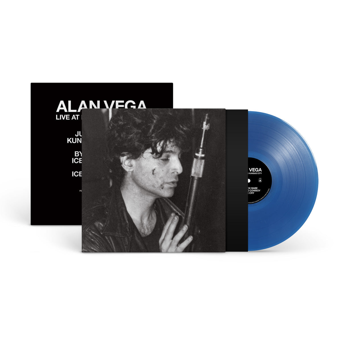 Alan Vega "Live at Max's Kansas City" (Cobalt Blue vinyl) LP cover art