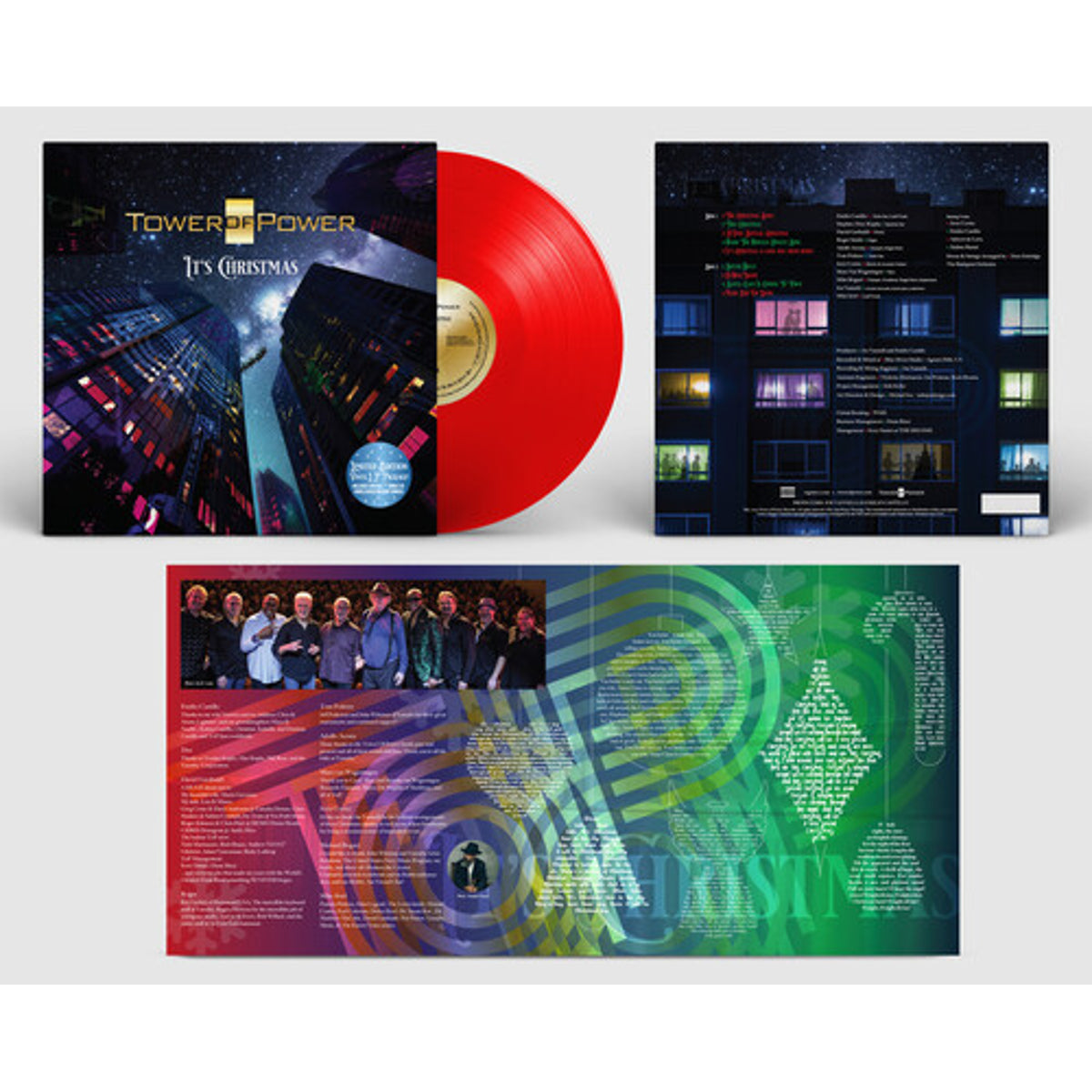 Tower of Power "It's Christmas" (Red vinyl) LP cover art