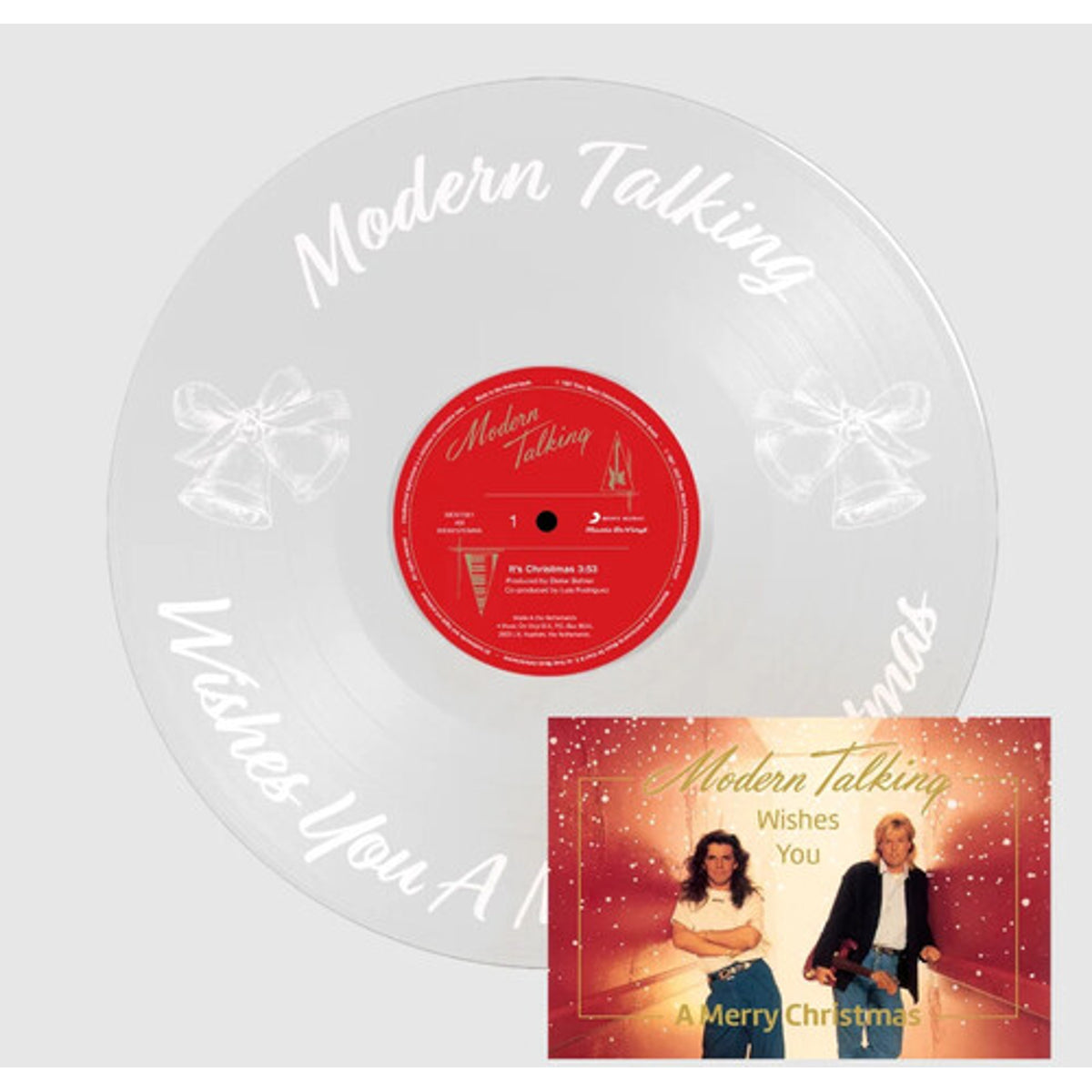 Modern Talking "It's Christmas" 7" (Limited Edition White vinyl w/ Etched B-side; import) 7" cover art
