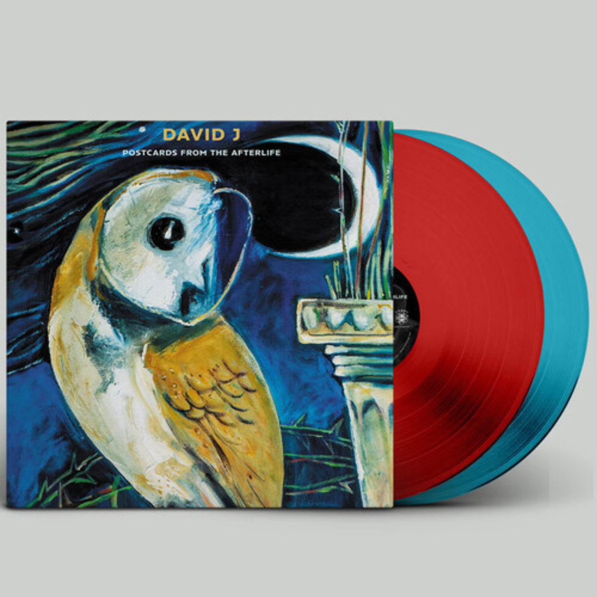 David J "Postcards From the Afterlife" (Color vinyl) 2xLP cover art