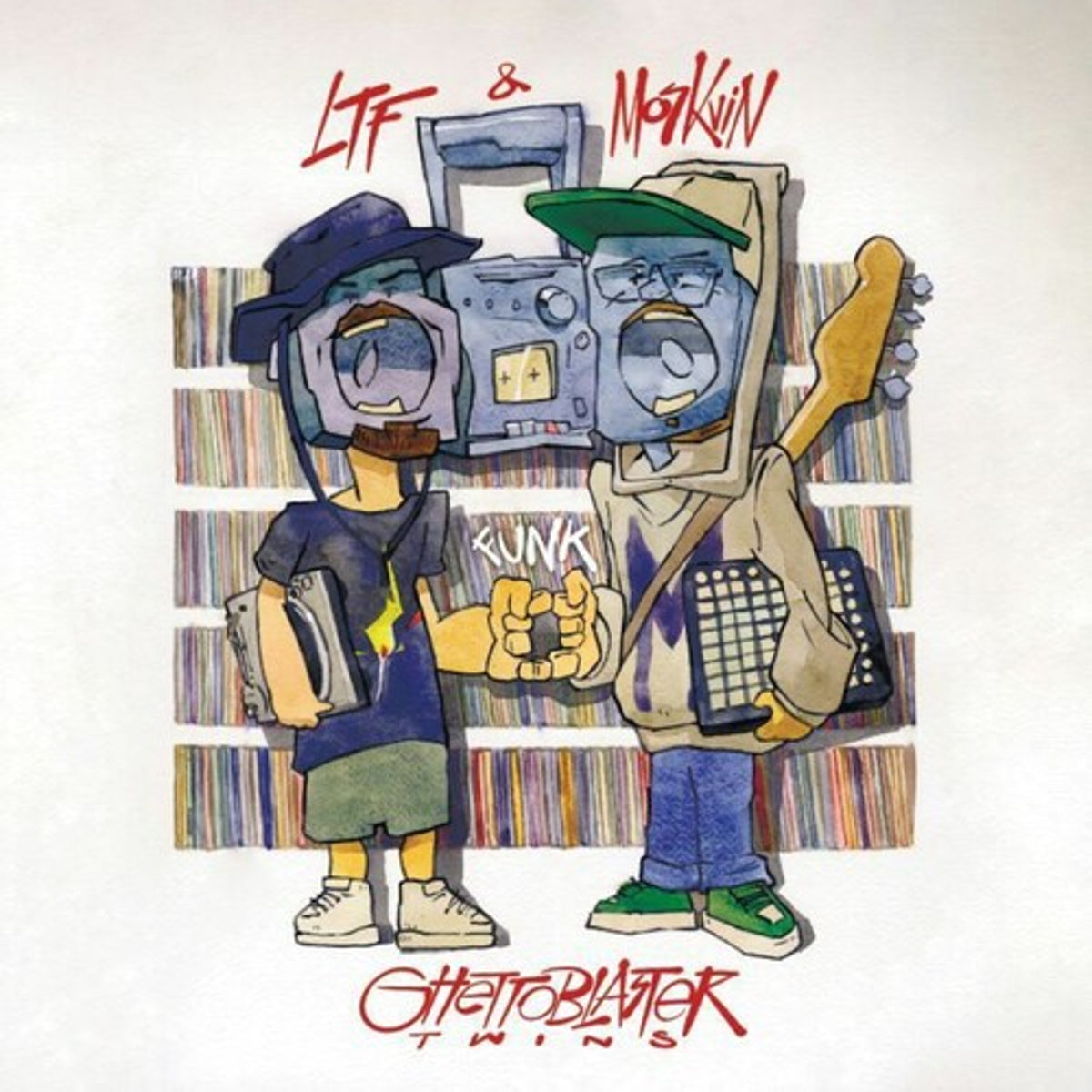 LTF & Moskvin "Ghettoblaster Twins" LP cover art
