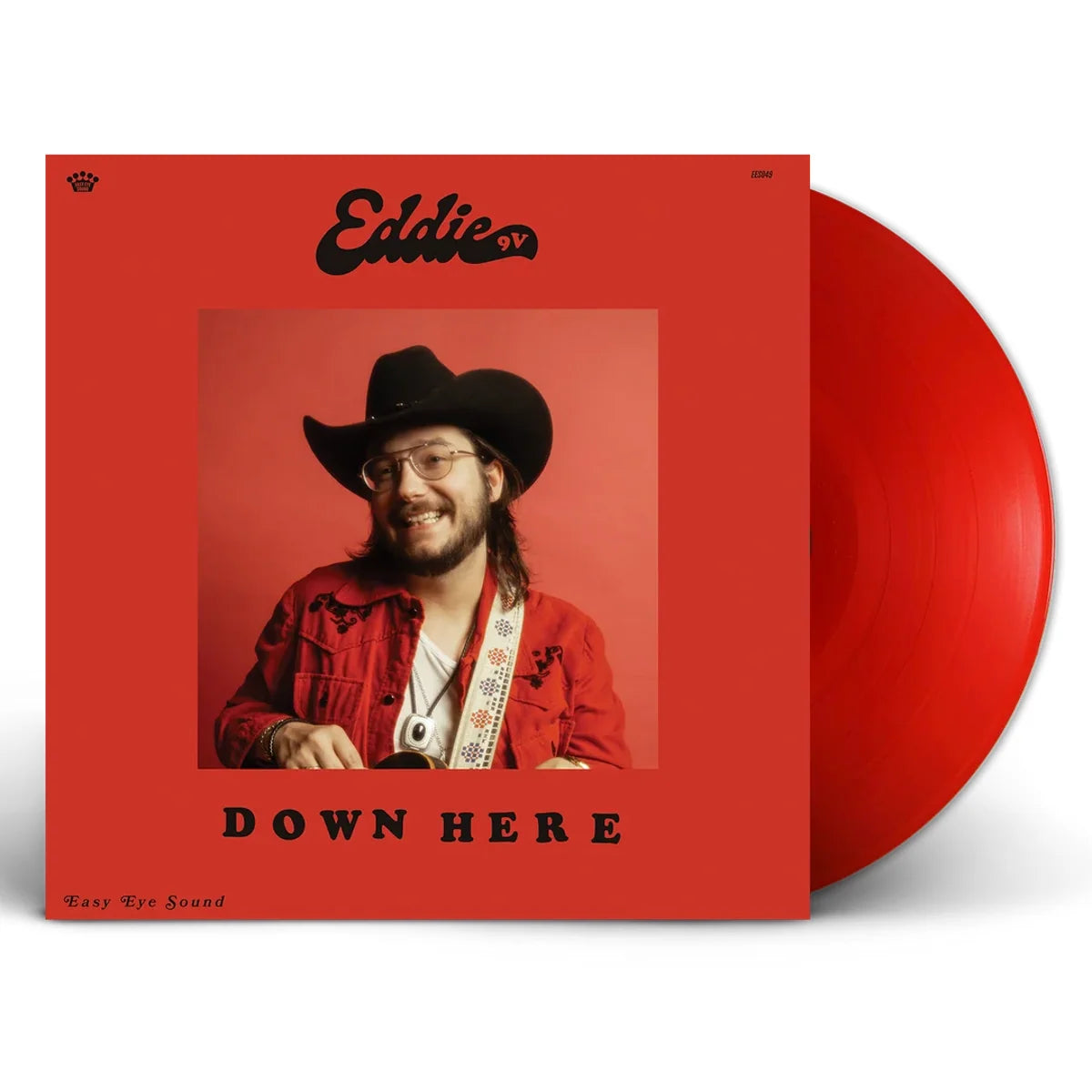Eddie 9V "Down Here" (Translucent Ruby vinyl) LP cover art
