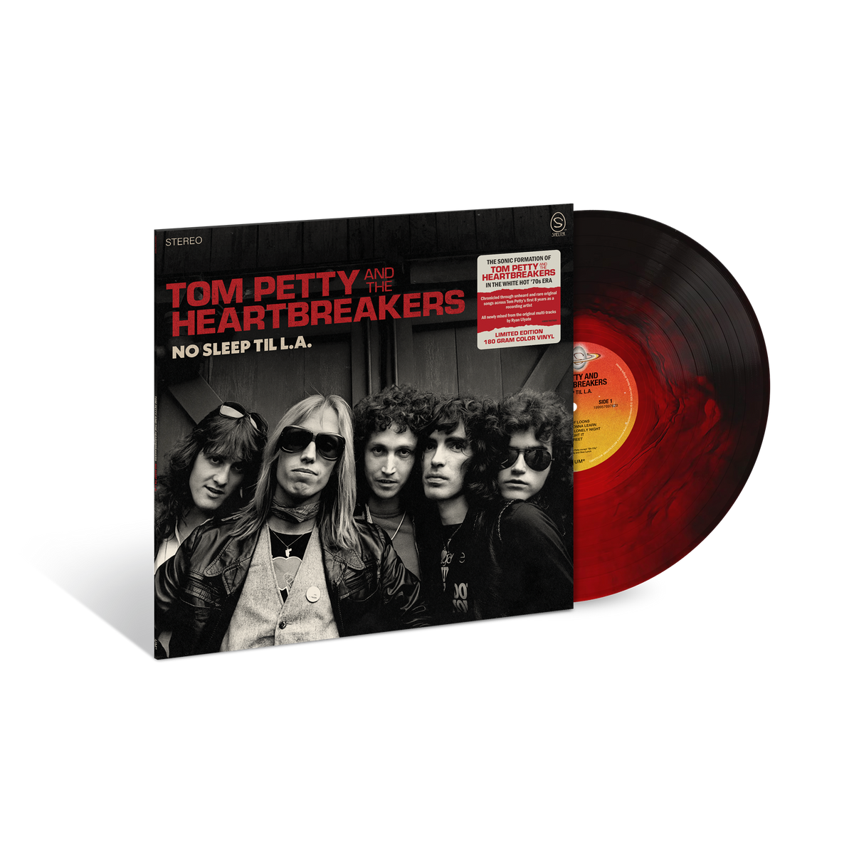 Tom Petty and the Heartbreakers "No Sleep Til L.A." (180g Translucent Galaxy Ruby/Black vinyl) LP cover art
