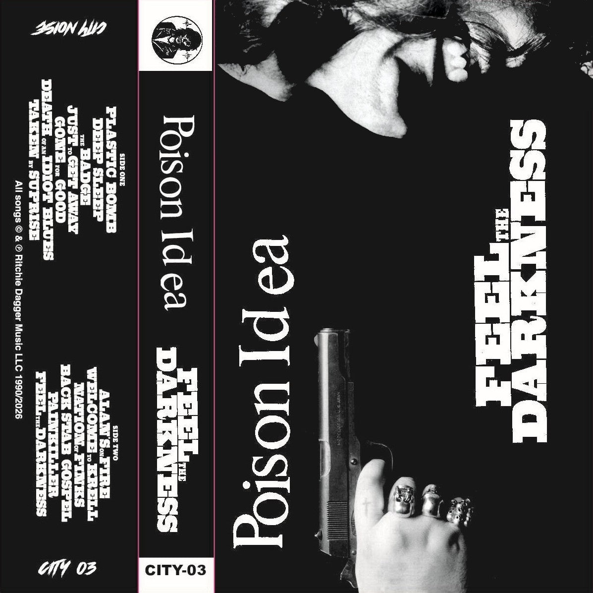 Poison Idea "Feel The Darkness" Cassette cassette artwork