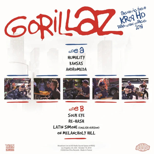 Gorillaz "Acoustic Live @ KROQ HD Radio Sound Space 2018" LP