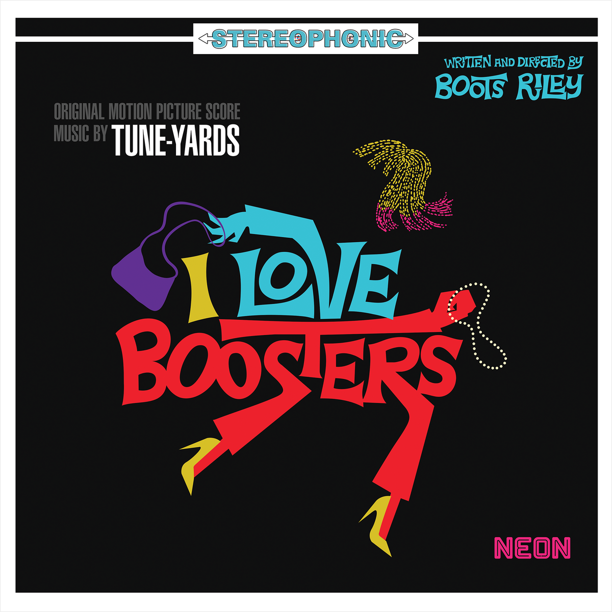 Tune-Yards "I Love Boosters (Original Motion Picture Score)" (Pink Vinyl) LP album cover