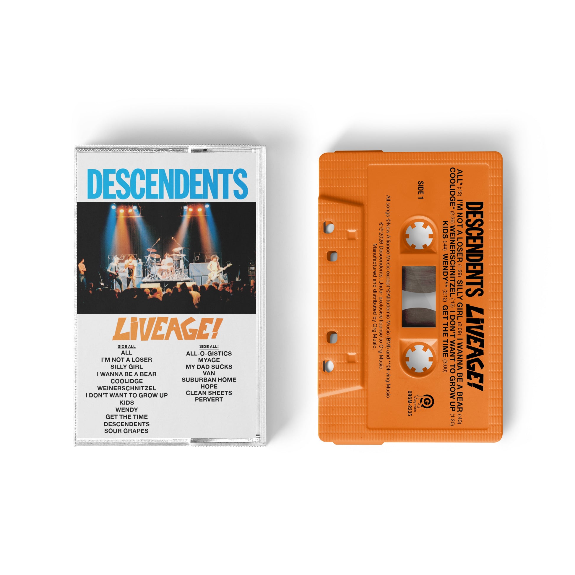 Descendents “Liveage!” Cassette (Orange Body)