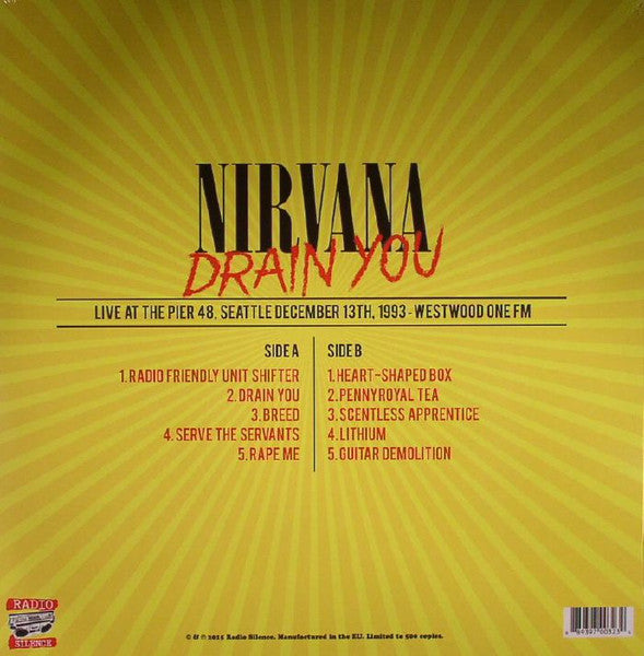 Nirvana "Drain You - Live At The Pier 48" LP