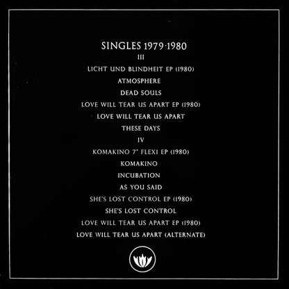 Joy Division "Singles Collection 1979–1980. Volume 2" LP