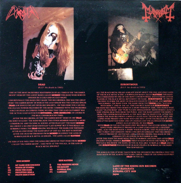 レア Morbid December Moon 限定mayhem emperor Morbid / Mayhem - A Tribute To The Black Emperors NEW METAL