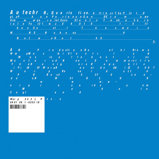 Autechre "Quaristice" 2xLP