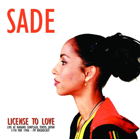 Sade "License To Love: Live At Nakano Sunplaza, Tokyo, Japan" LP