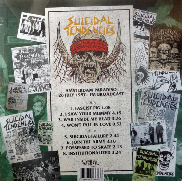 Suicidal Demos "Amsterdam Paradiso, 26 July 1987" LP