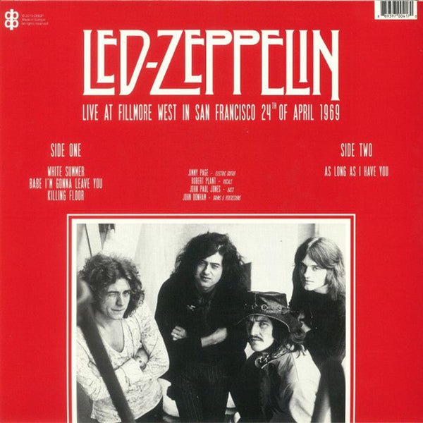 Led Zeppelin "Live at Fillmore West, April 24th, 1969" LP