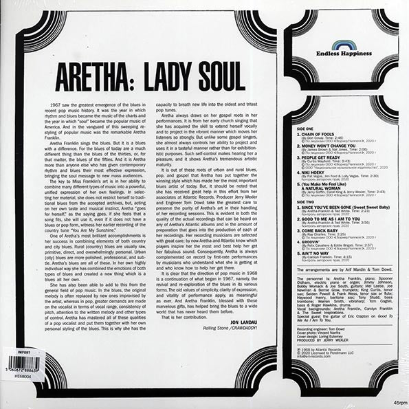 Aretha Franklin "Lady Soul" LP