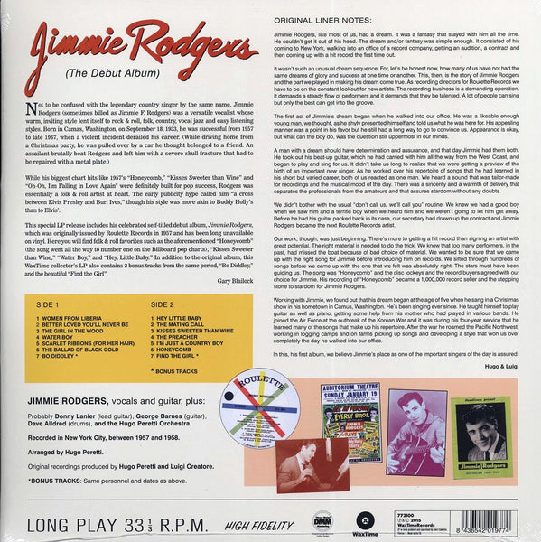 Jimmie Rodgers "The Debut Album" LP