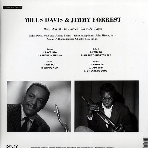 Davis, Miles and Jimmy Forrest "Live At The Barrel" 2xLP