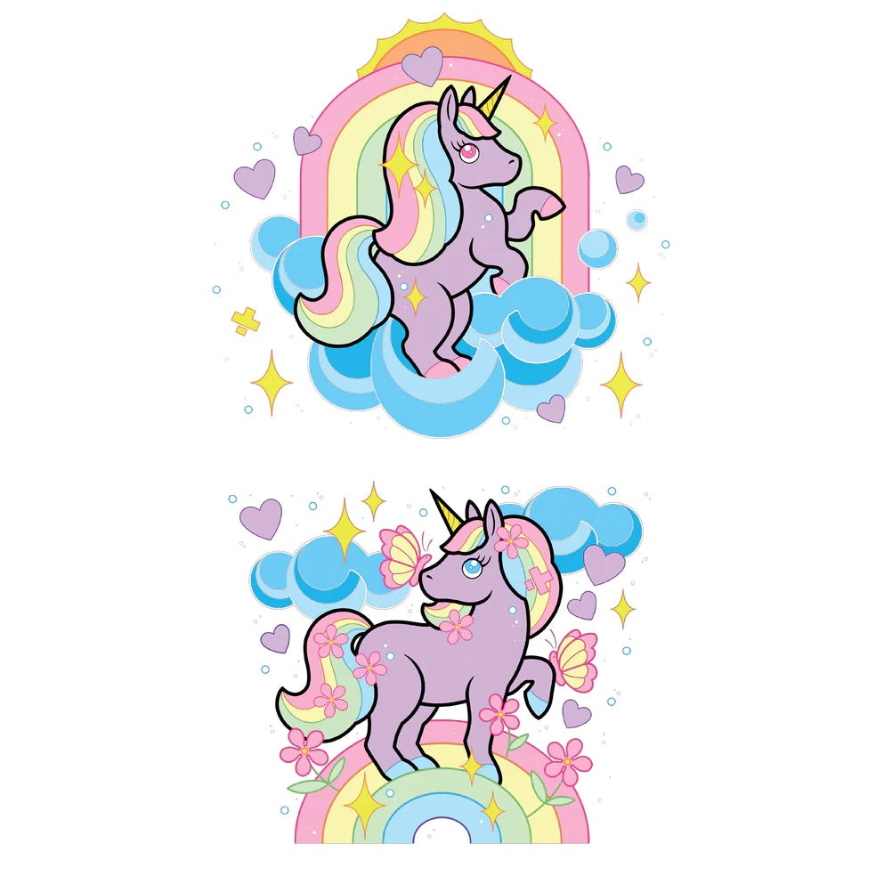 Rainbows and Unicorns - Temporary Sleeve Tattoo