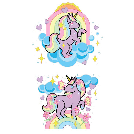 Rainbows and Unicorns - Temporary Sleeve Tattoo