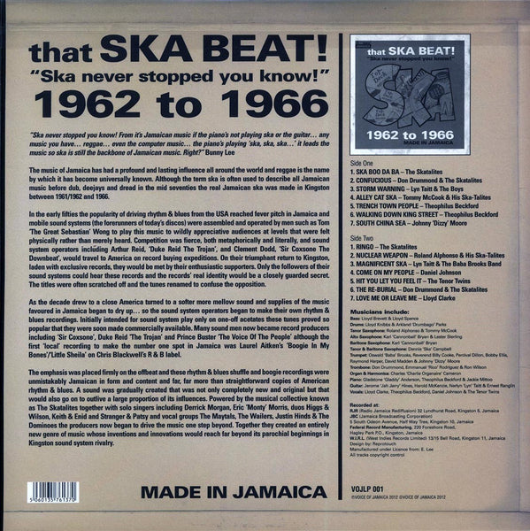 V/A "That Ska Beat! Ska Never Stopped You Know! 1962-1966" LP